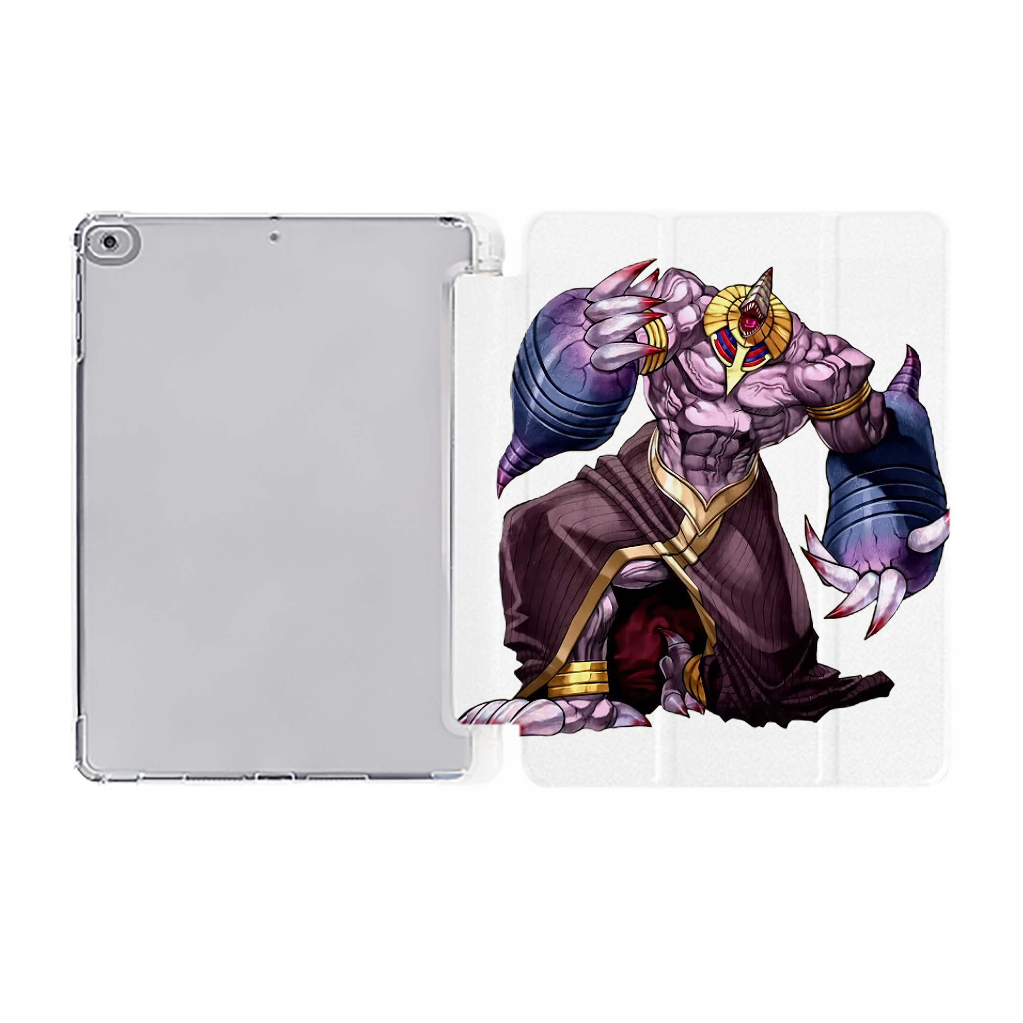 （画像用） 遊☆戯☆王 Yu-Gi-Oh! IPad ケース ペン収納付き 三つ折りスタンド PUレザー×シリコン 対応機種9.5/10.5/10.9インチ